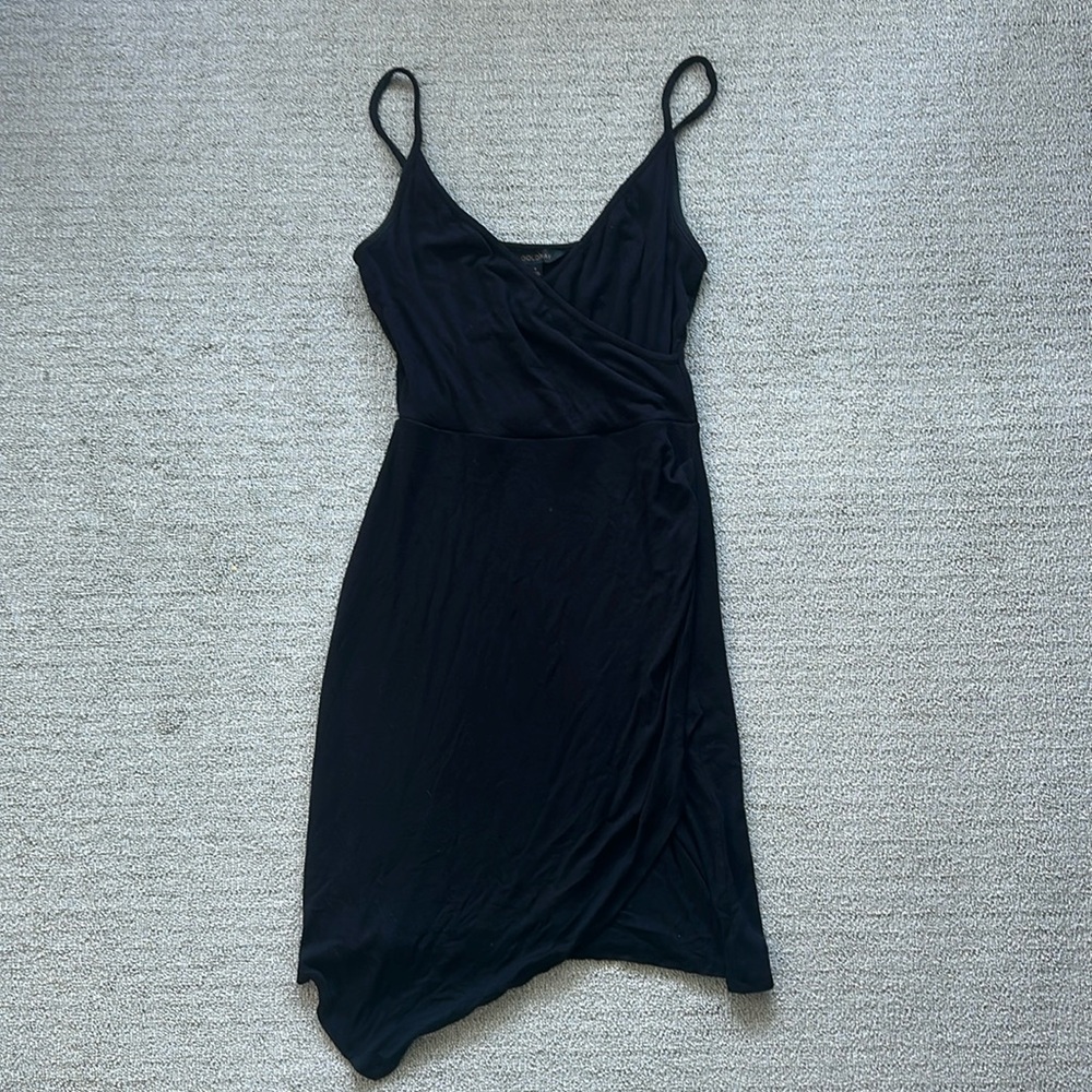 Sexy black knit dress